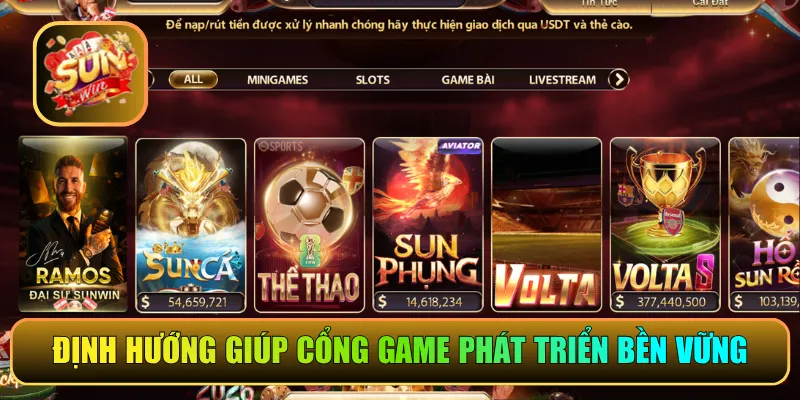 Định hướng giúp cổng game phát triển bền vững